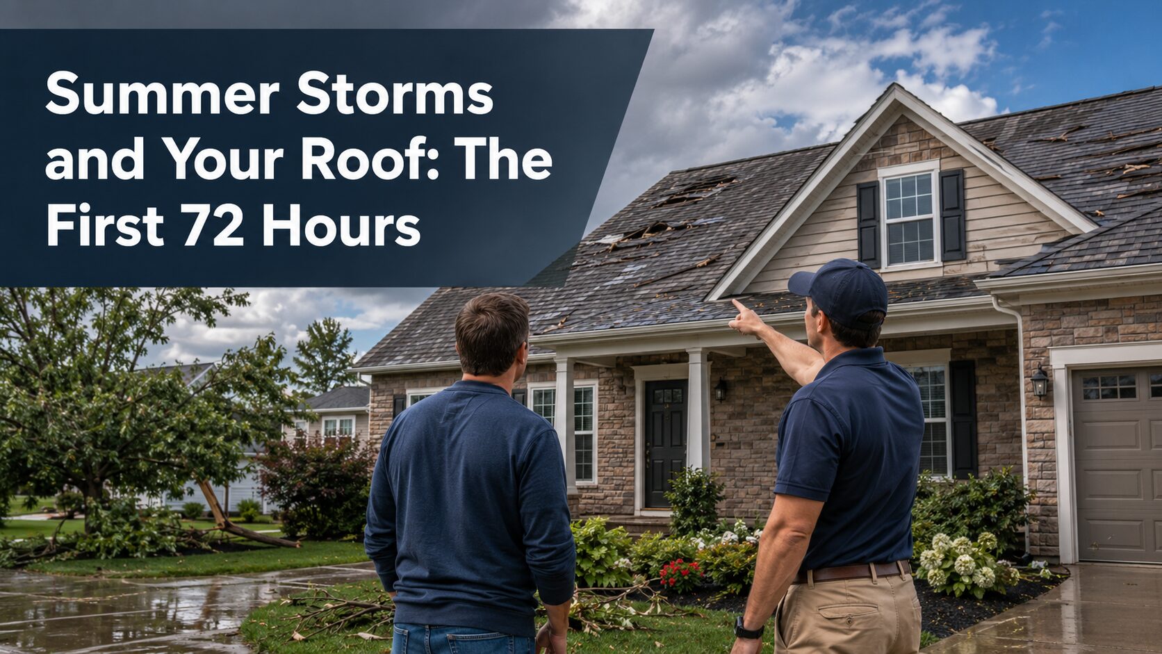 summer storms and roof checks in the first 72 hours