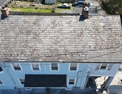 Before slate roof replacement in Phillipsburg